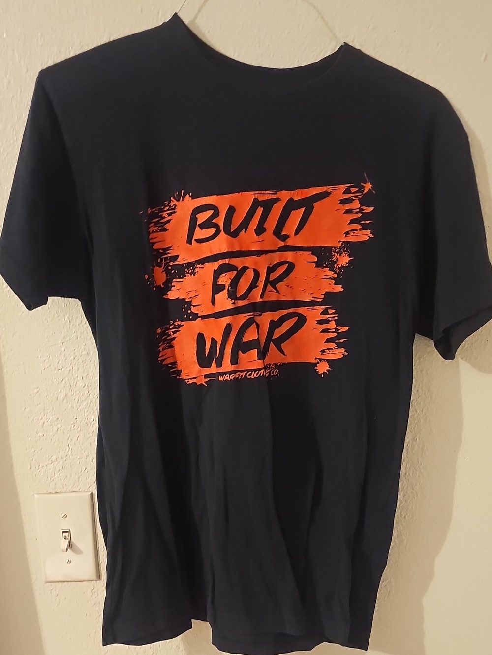Graphic Short Sleeve Tee - Black with Orange Print